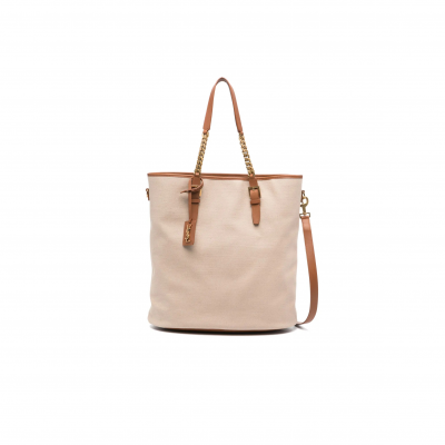 YSL LAURENT SHOPPING TOTE BAG IN DESERT DUST&BRICK 781302FAC7T (36*38*15cm)